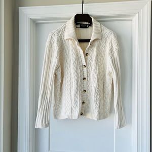 Liz Claiborne Cardigan Sweater Size XL Off White